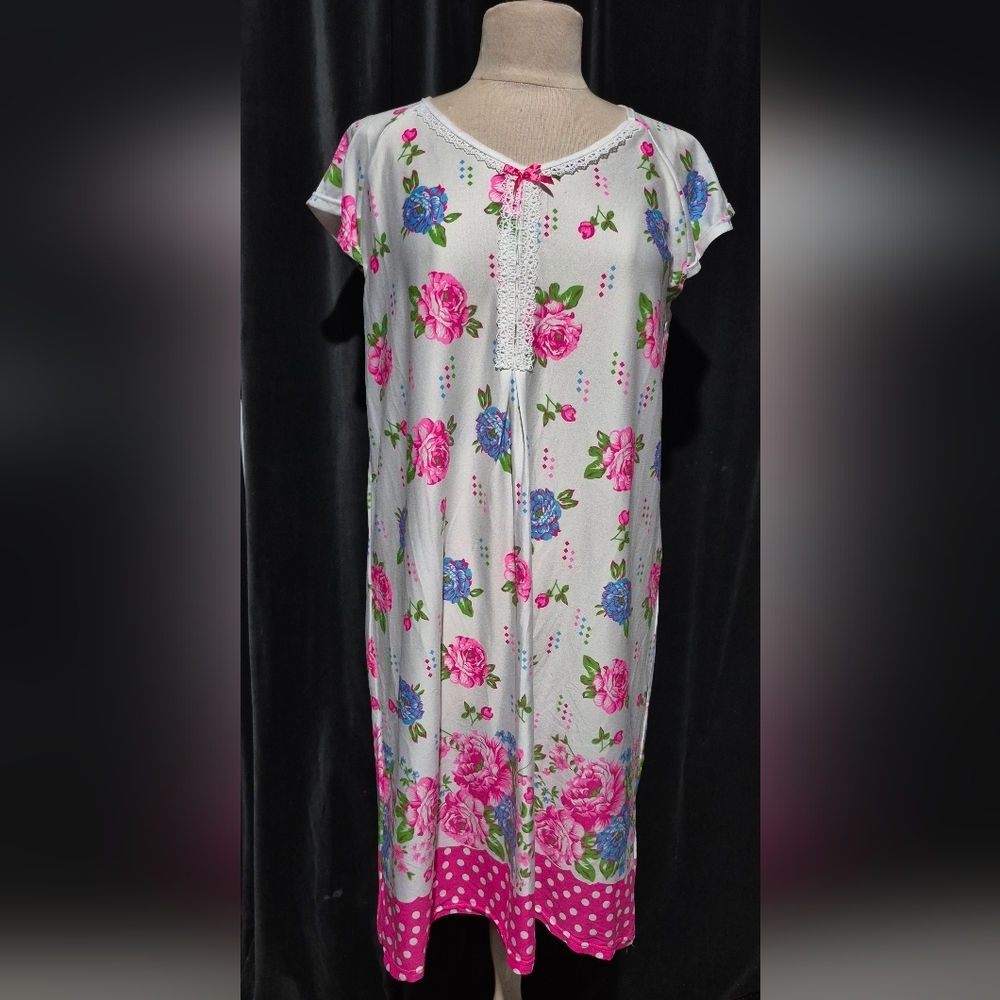 BETSY TW Floral Pink and White Women's Dress